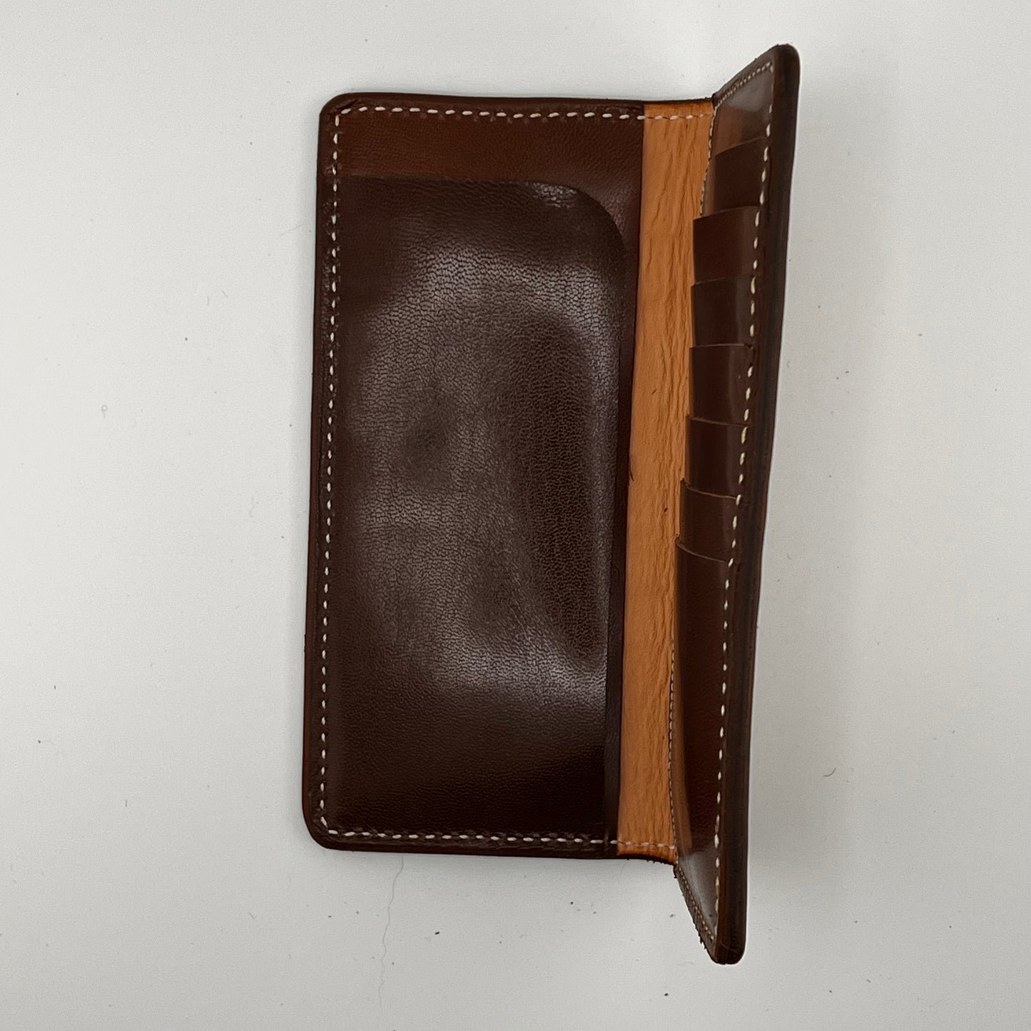 Floral Tooled Roper Wallet - Two Tone Brown